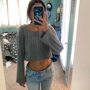 Urban Outfitters grey cropped sweater